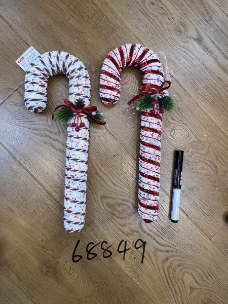 25X23, 68849, Xmas Candy Cane Foam 32cm