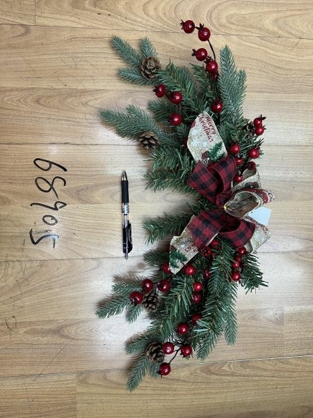 25XD, 68905, Xmas Door Swag Lambs Ear 60cm