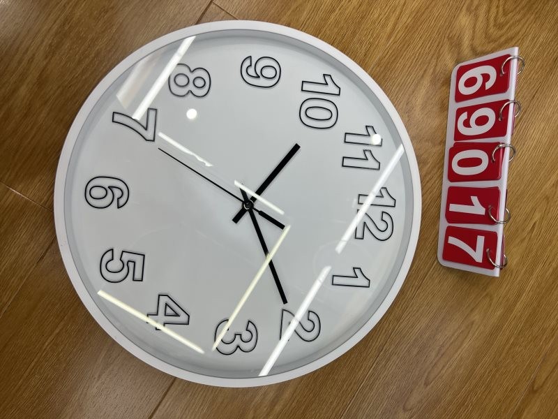 69017, Clock White 40cm