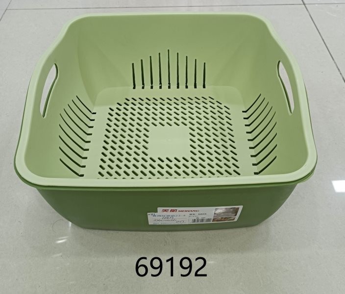 G19M, 69192, Colander & Bowl Set Square  28*27.5*13.5cm
