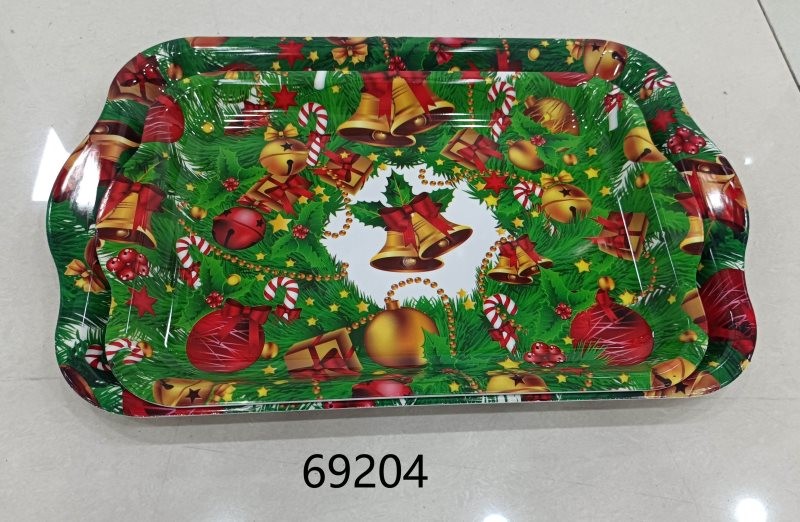 24X7, 69204, Xmas Tray Plastic 33.5*22.5CM