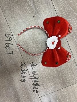 25X9, 69607, XmasHeadband Bowknot Santa