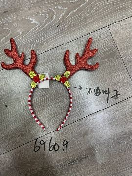 25X2, 69609, XmasHeadband Reindeer Pom-pom