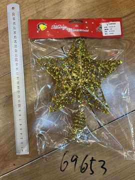 25X3, 69653, Xmas Tree Top Star Metal 23*17.5cm