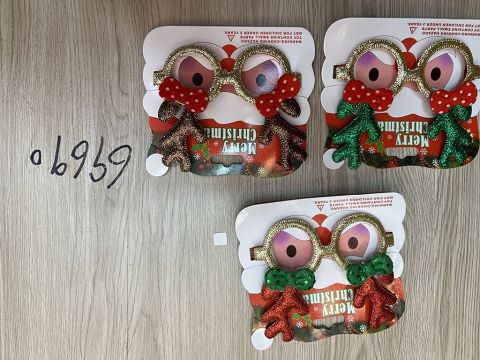 25X6, 69690, Xmas Glasses Antler Bow Tie