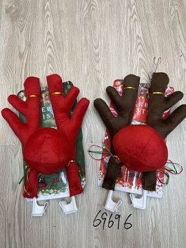 25X4 20, 69696, Xmas Car Decoration Antlers 34cm