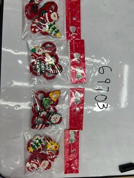 25X7, 69703, Xmas Hair Ties 5pcs