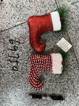 25X10, 69754, Xmas Boot Hanging Ornament 13cm