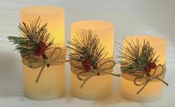 25X7, 70037, Xmas LED Candle 7.5*10CM