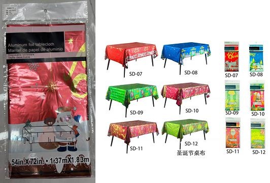 25X21, 70069, Xmas Tablecloth Foil 137*183M