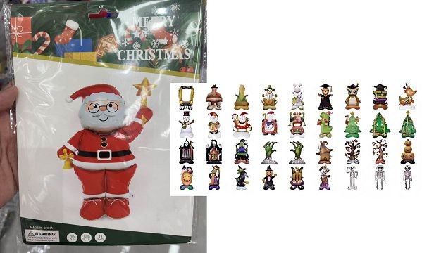 70074, Xmas Foil Balloon Stand Up Large