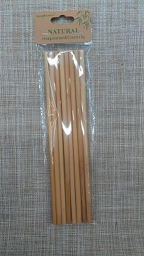 D13H, 70179, Bamboo Dranking Straw 6pcs D8mm*20cm