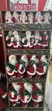 25X3, 70200, Xmas Santa Figures 30cm