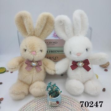 H8Z-L, 70247, Sfot Toy Bunny Pearl Bow Tie 30cm