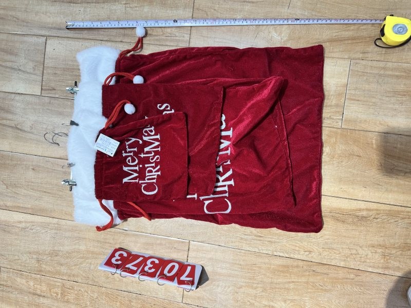 70373, Xmas Fabric Gift Sack  24?30cm