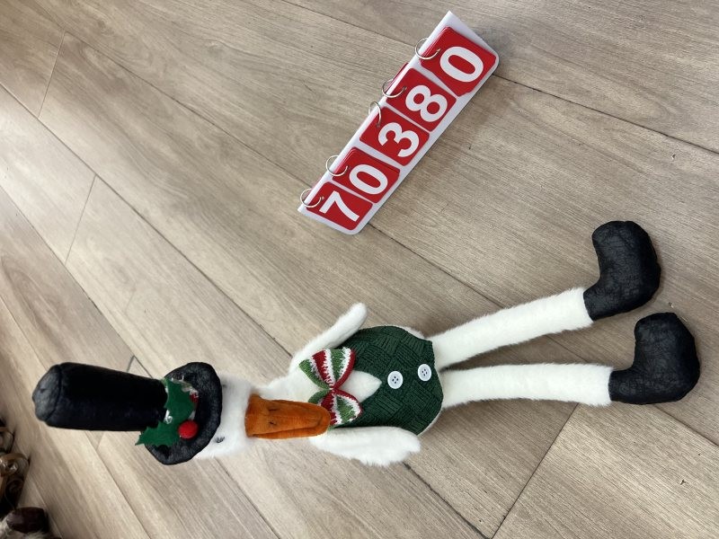 70380, Xmas Green Sitting Duck with Santa Hat