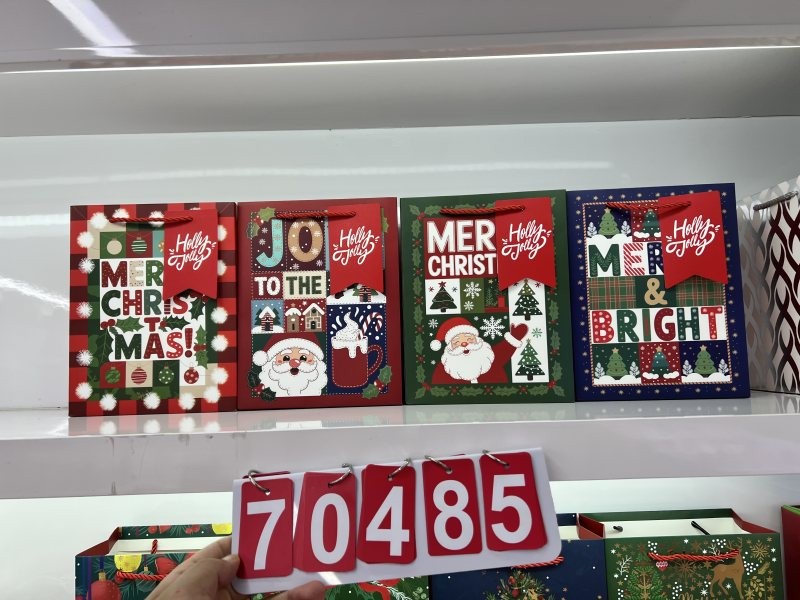 70485, Xmas Gift Bag M 18?23?10cm