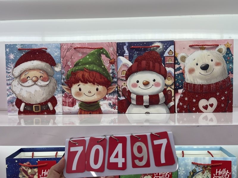 70497, Xmas Gift Bag M 18?23?10cm