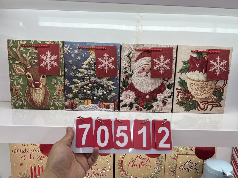 70513, Xmas Gift Bag L 26?32?12cm