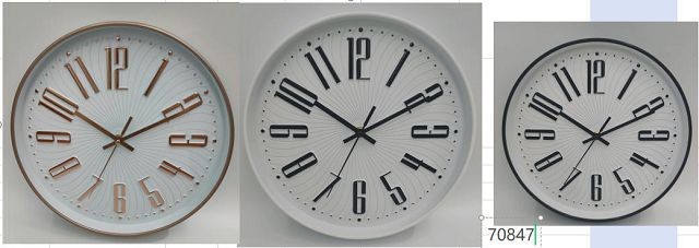 B11H, 70847 white, Clock 30*30cm White