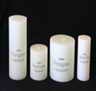 5x10cm pillar candle white/fresh linen