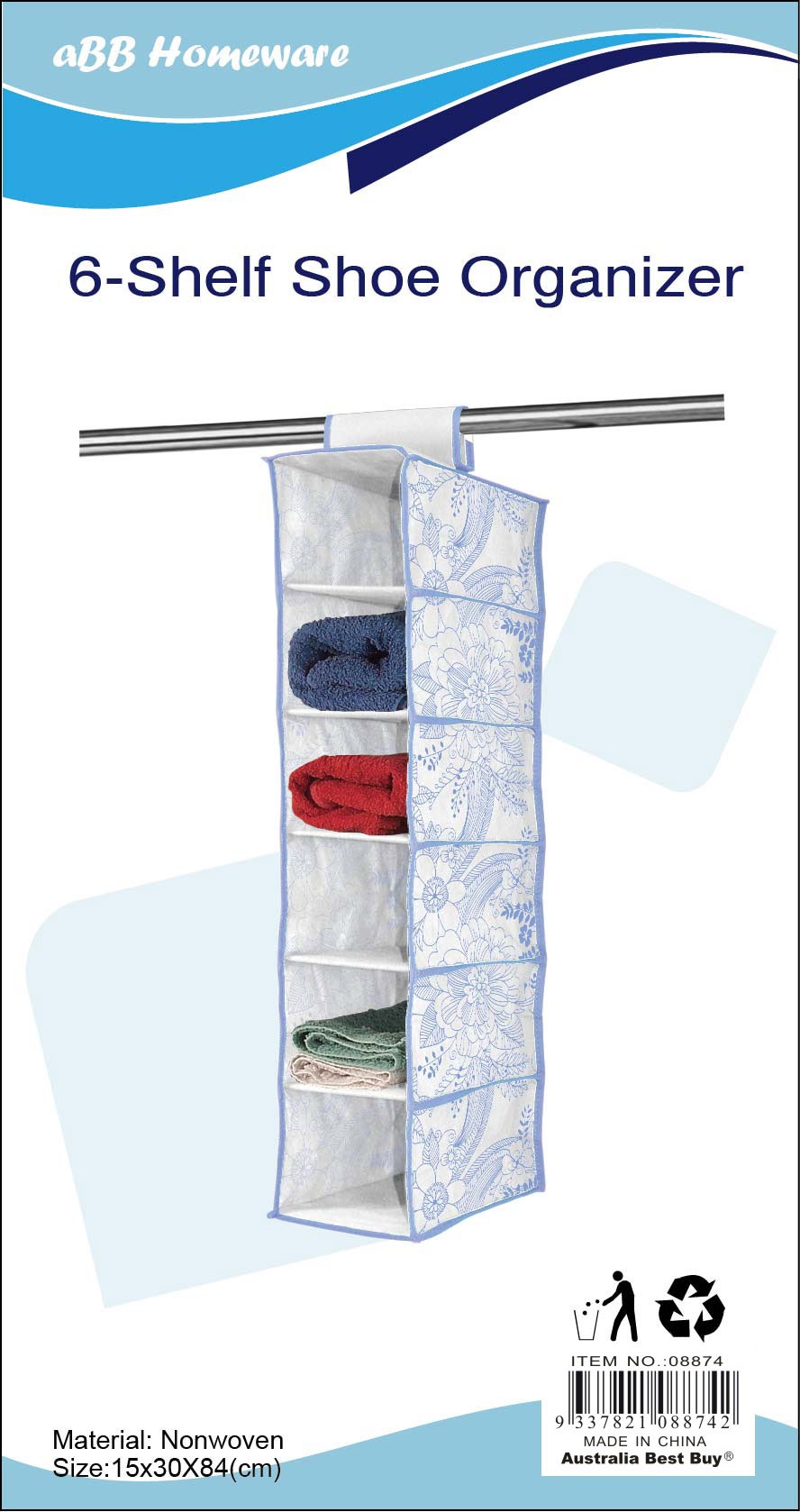 6 Unit Shelf 15x30x84cm