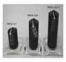 5X12.5SHINY PRESSED PILLAR CANDLE BLACK