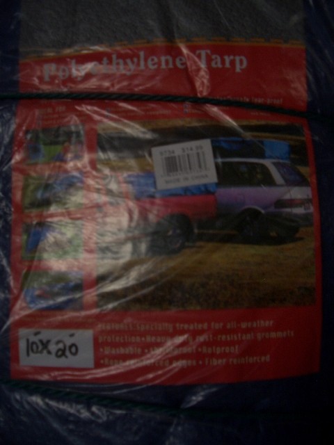 E6L, 9734, $14.99,10*20 Polyethylene Tarp