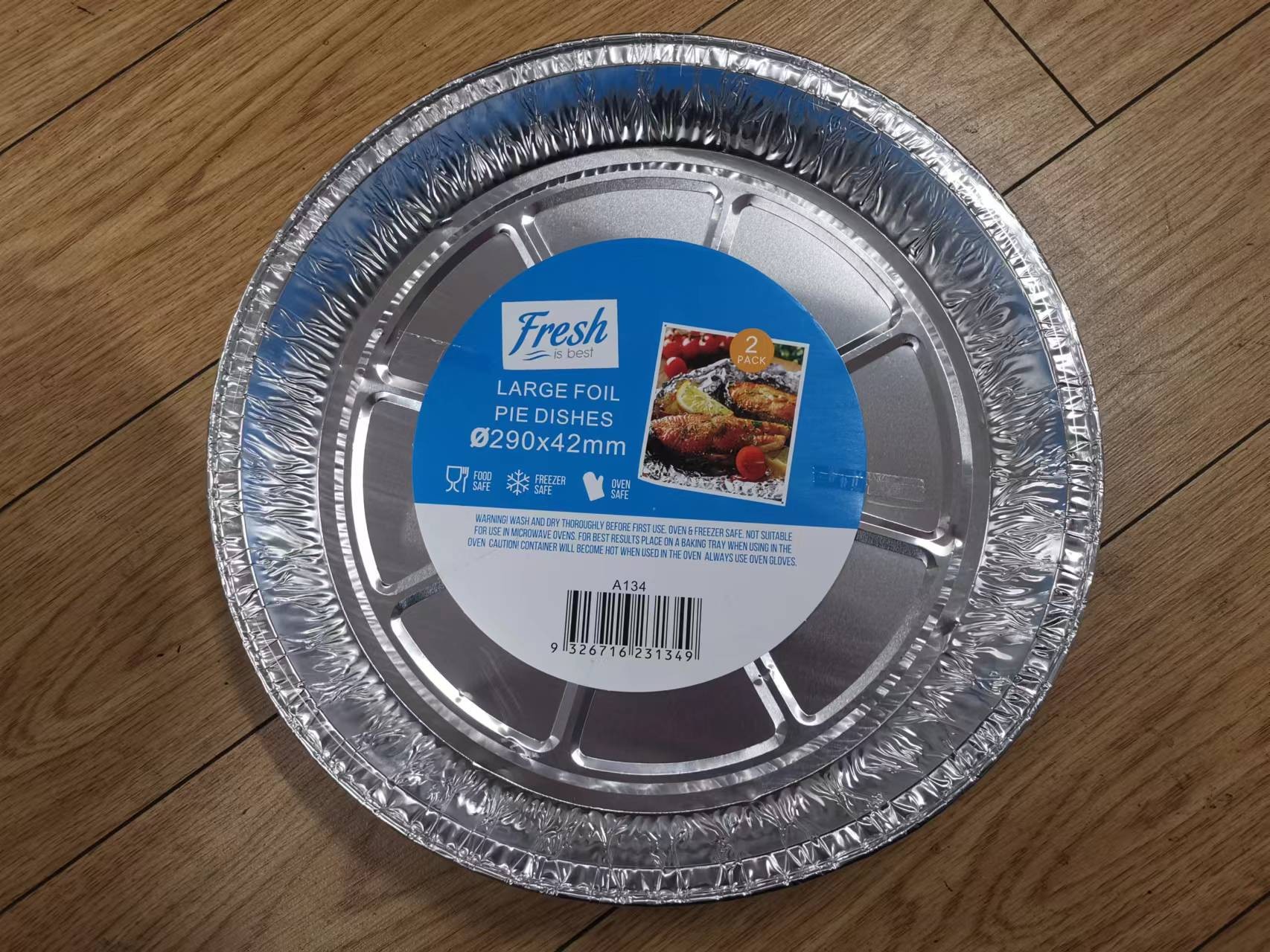 A134, foil tray pie 290x45mm