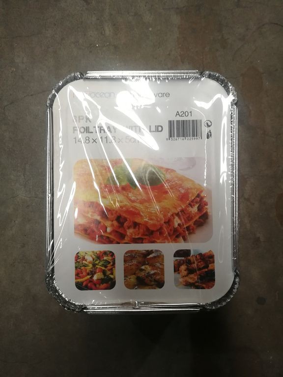 D10Z-M, 8PK FOIL TRAY WITH LID