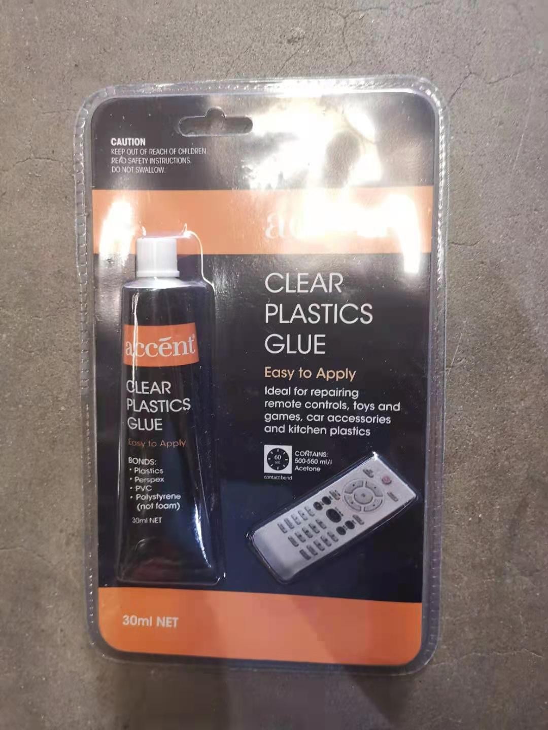ACCPG30ML, glue clear plastics