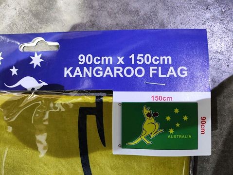 AD26664, Aussie Boxing Roo Flags 150x90cm