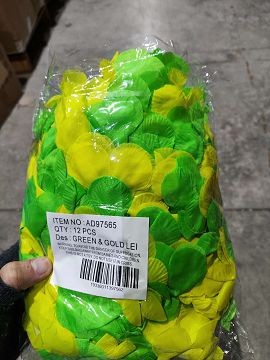 AD97565, Aussie Green & Gold Lei