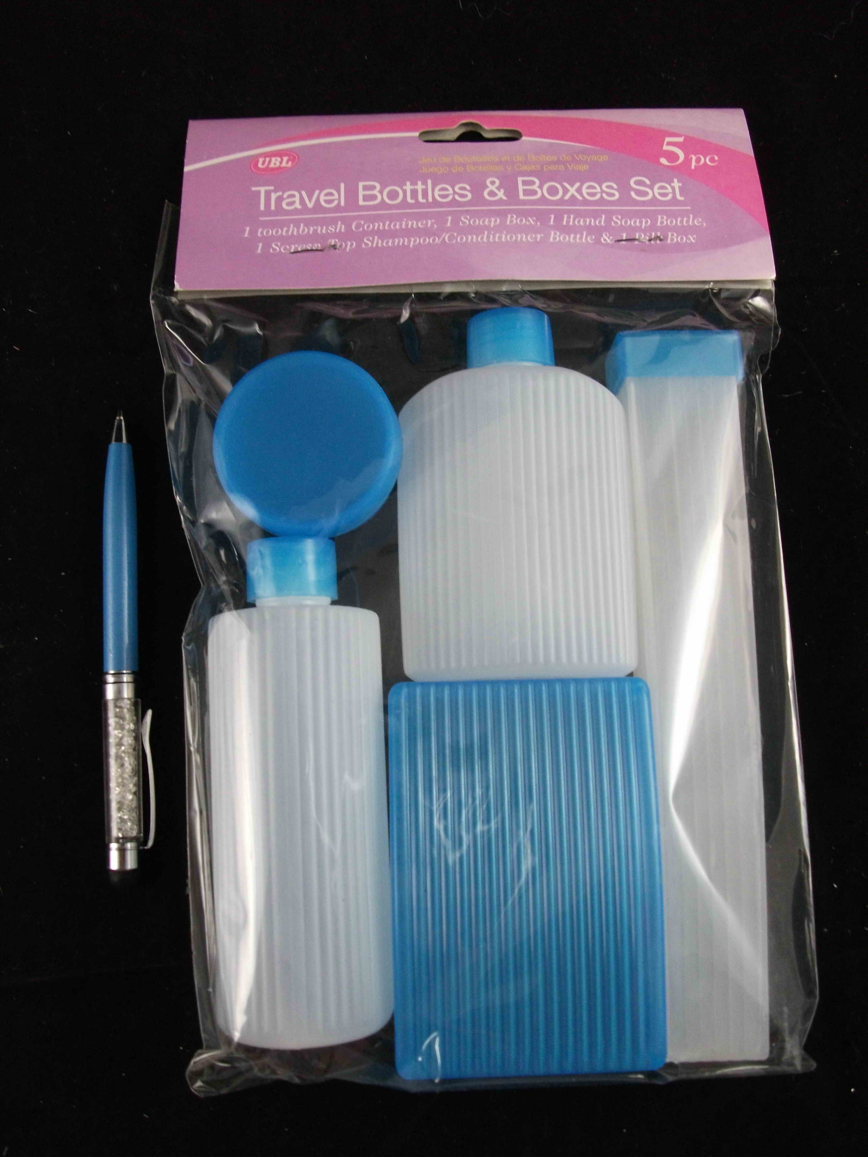G16H, TRAVEL SET PLAS.CONTAINERS 5PC