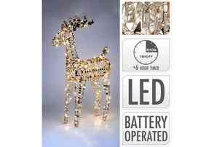 24X40, AMZ112240, Reindeer 60cm Gold Micro 60Led