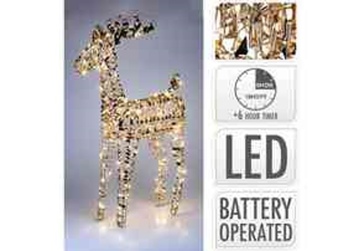 24X40, AMZ112250, Reindeer 80cm Gold Micro 80Led