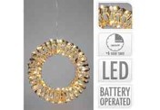 24X40, AMZ112330, Wreath 30cm 30LED Shiny Gold