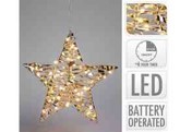 24X40, AMZ112350, Star 40cm 30LED Shiny Gold