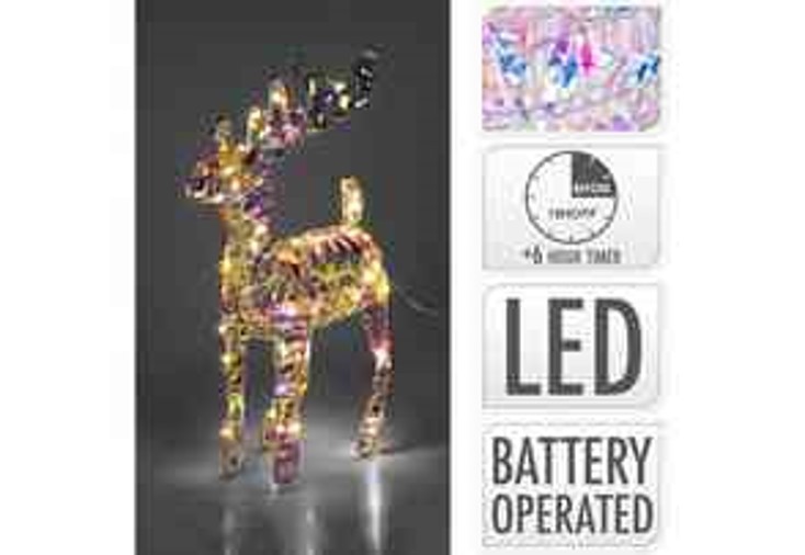 24X40, AMZ112440, Reindeer 60cm Rainbow 60Led