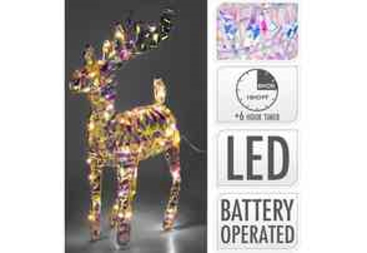 24X40, AMZ112450, Reindeer 80cm Rainbow Micro 80Led