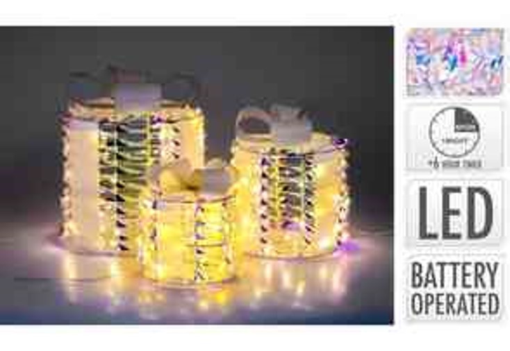24X40, AMZ112490, Giftbox 30M Rainbow 3Pcs 10/15/20Led