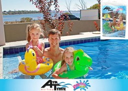 SWIM RING 2 ASST SEAHORSE DINO 62X50CM 60X50CM AIRTIME