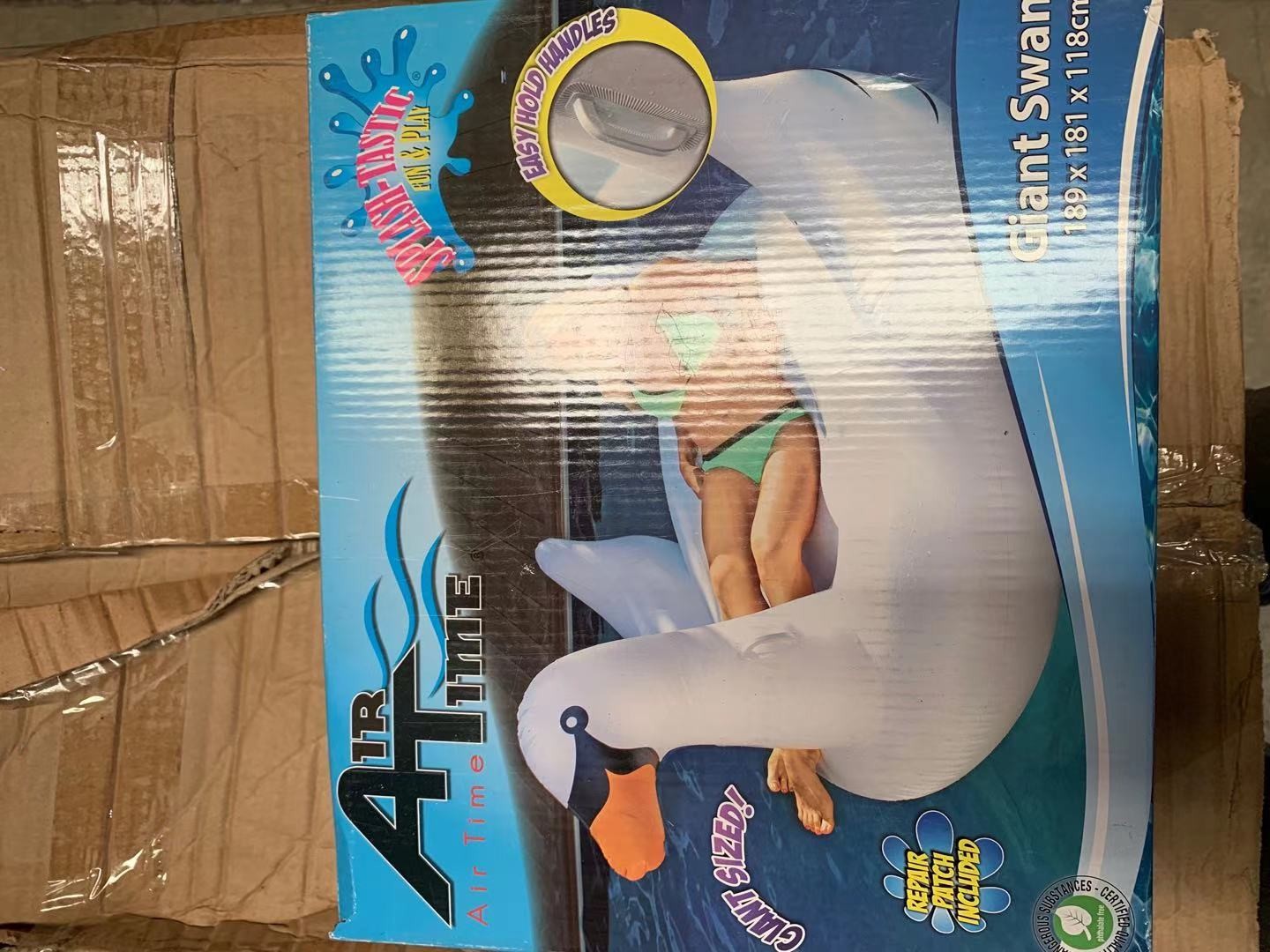 B17H, AT0202, INFLATABLE GIANT SWAN WHITE 189X181X118CM
