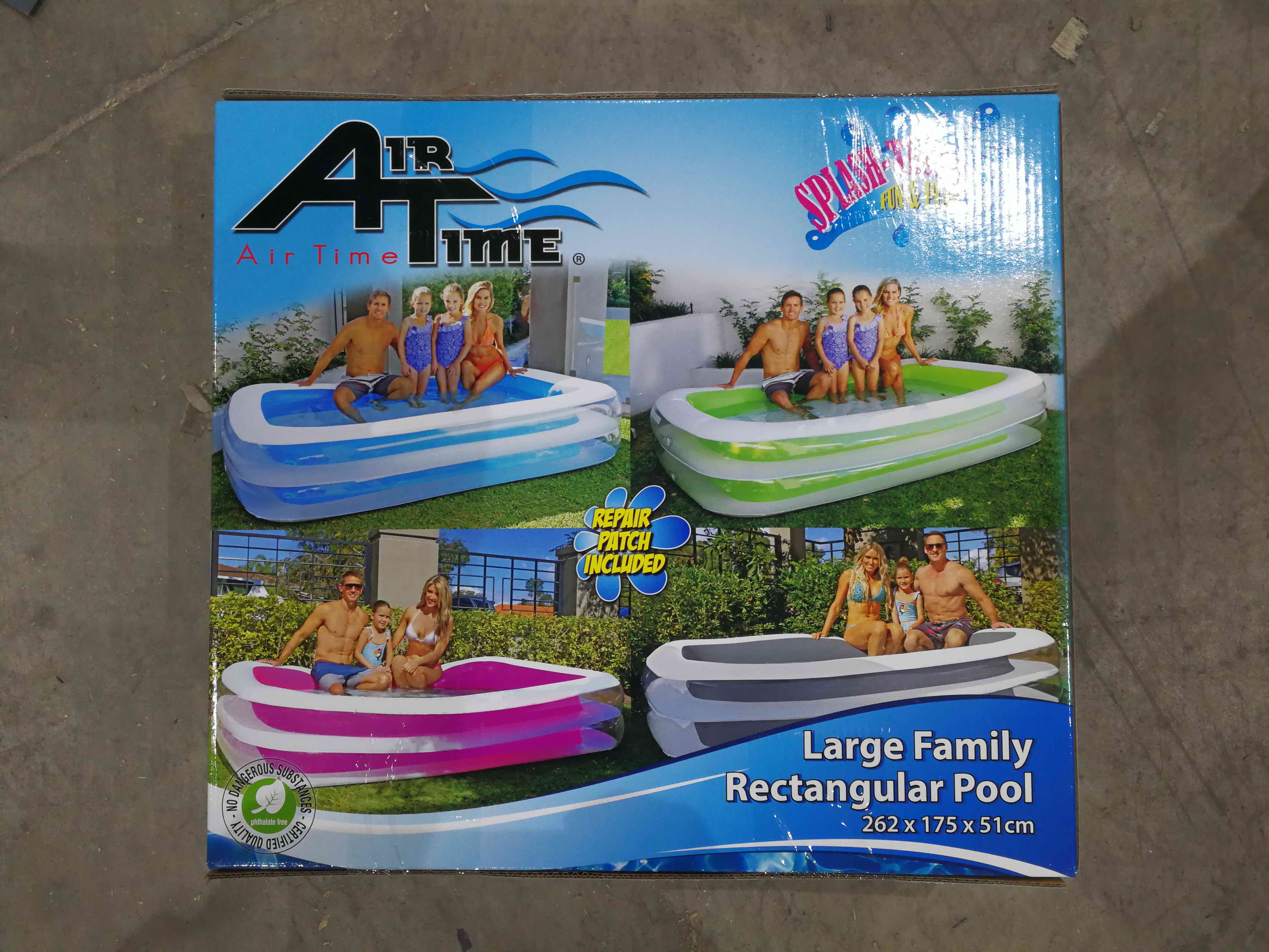 RECTANGULAR FAMILY POOL GREY