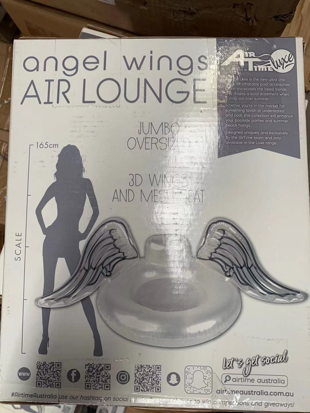 B17H, AT6056, ANGEL WINGS SWIM RING PERAL WHITE