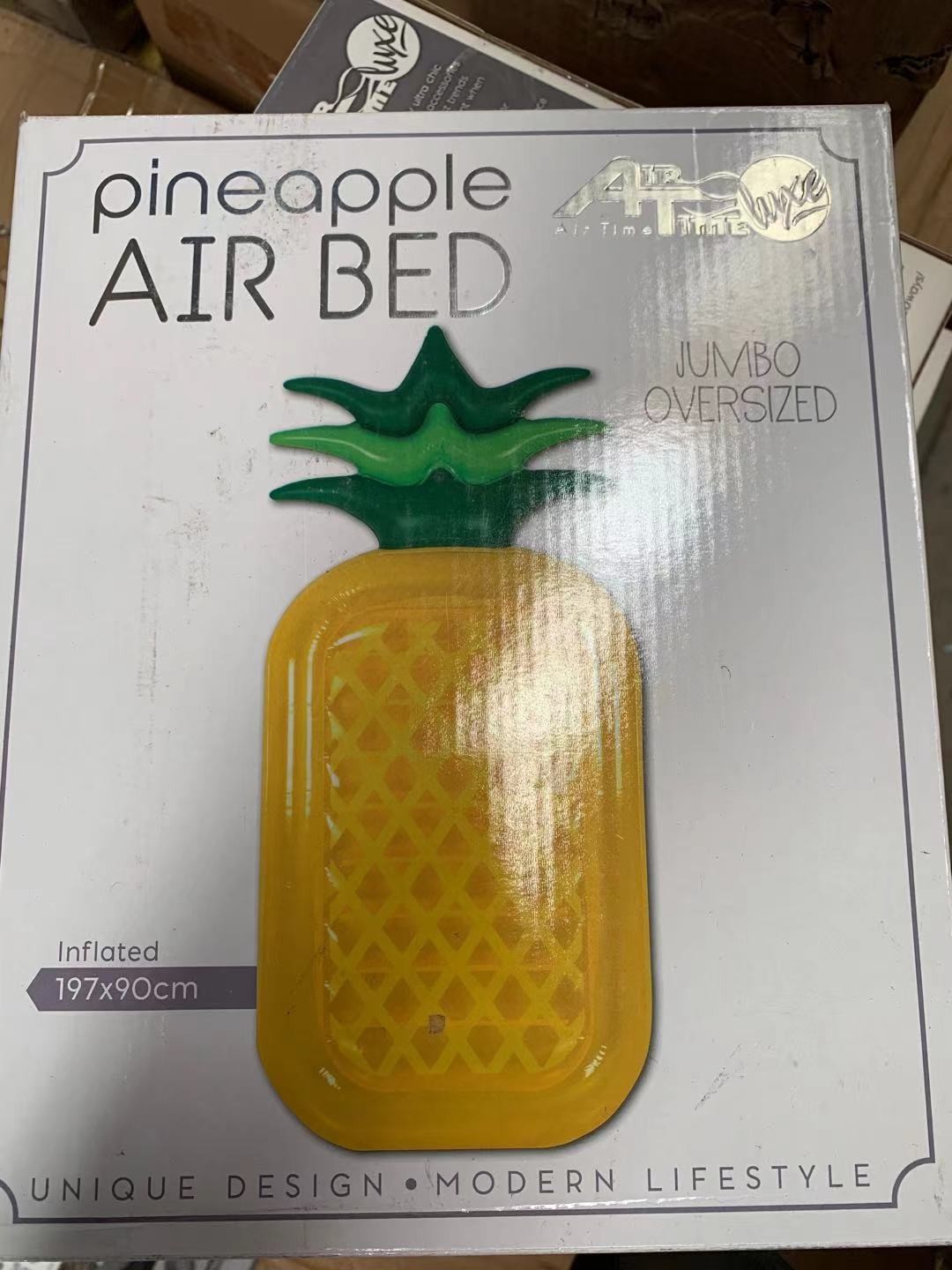 B17H, AT6188, JUMBO PINEAPPLE AIR BED 197X90CM