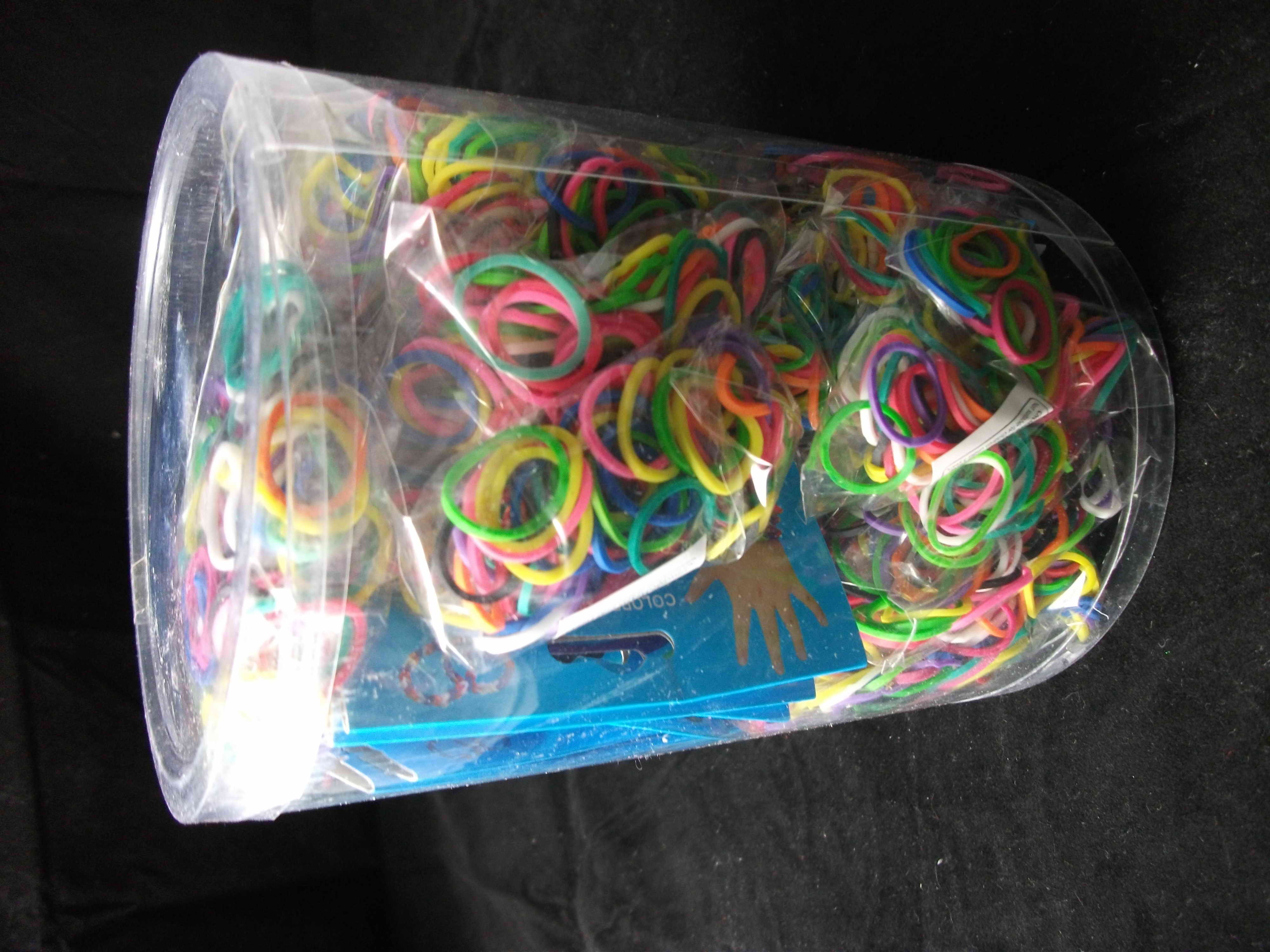 LOOM BANDS - RUBBER 100+6 CONNECTORS PBH (TUB)