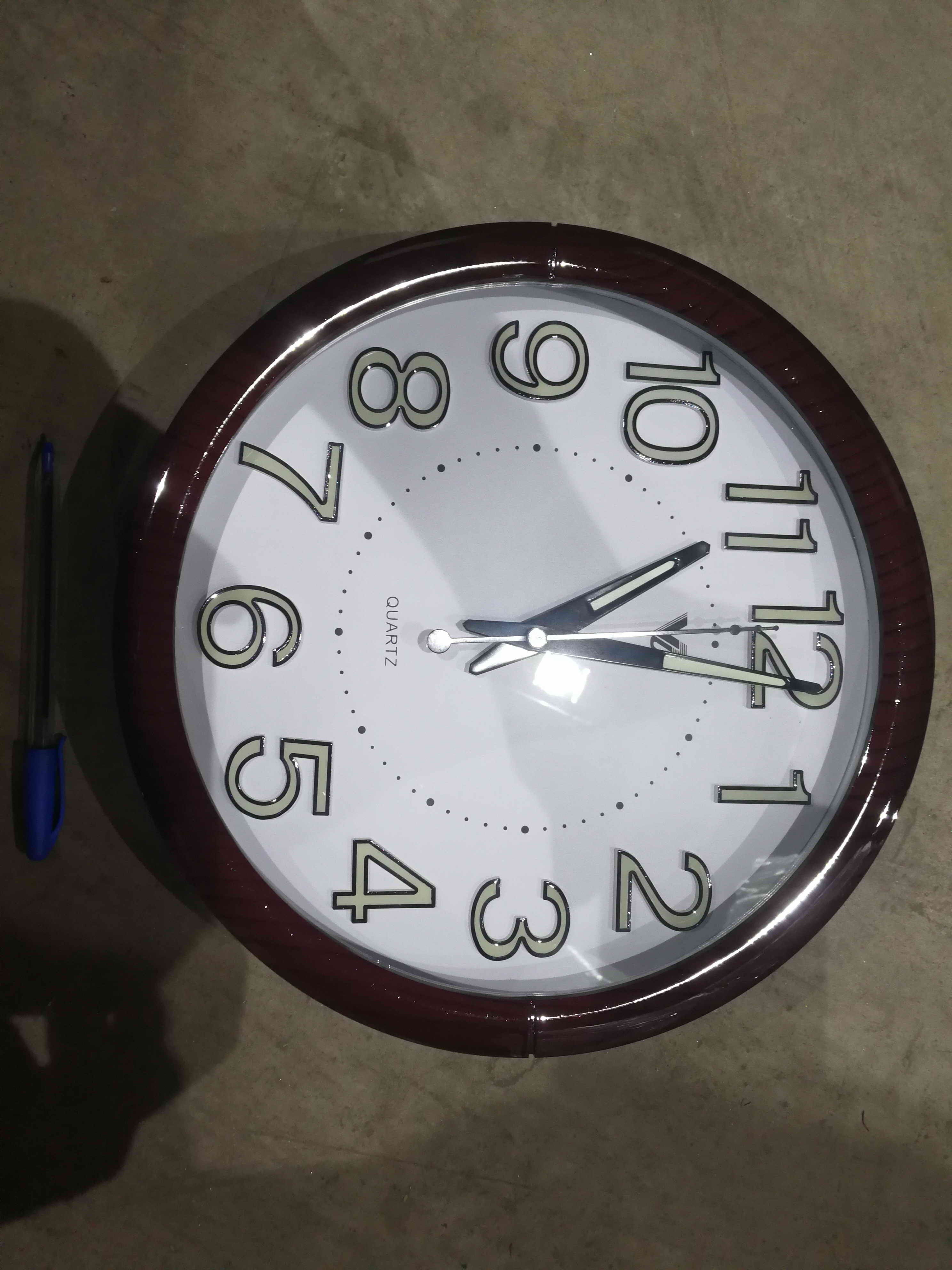 Number glow-in-dark wall clock