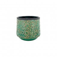 CP100347M, Flower Pot Ceramic Rd 15.5x13.5cm (8/8) 