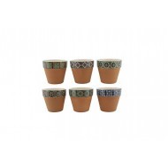 CP89390XS, Flower Pot Round 6 Assorted7x7cmH(48/48)